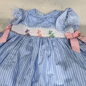 Southern Sunshine Smocked Bunny Dress